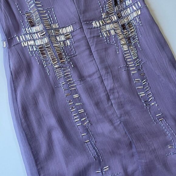 Carolina Herrera Silk Sequins Purple Dress - Picture 16 of 16